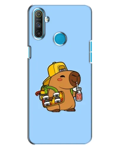 Чохол для Realme C3 з картинкою «Капібара на скейті»