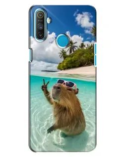 Чохол для Realme C3 з картинкою «Капібара на морі»