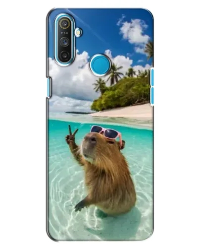 Чохол для Realme C3 з картинкою «Капібара на морі»