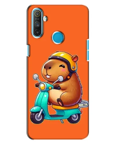 Чохол для Realme C3 з картинкою «Капібара на скутері»