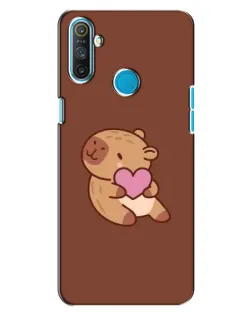 Чохол для Realme C3 з картинкою «Капібара з серцем»