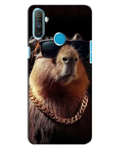 Чохол для Realme C3 з картинкою «Капібара золотий ланцюг»