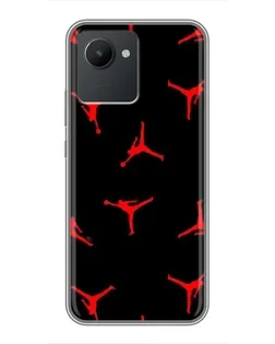 Чехол для Realme C30 с картинкой «Jordan Red Pattern» Чехол для Realme C30 с картинкой «Jordan Red Pattern»