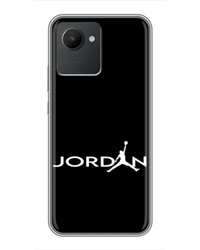 Чехол для Realme C30 с картинкой «Jordan White Logo»