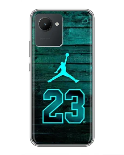Чехол для Realme C30 с картинкой «Jordan Cyan 23»