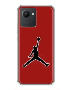 Чехол для Realme C30 с картинкой «Jordan Red Back»