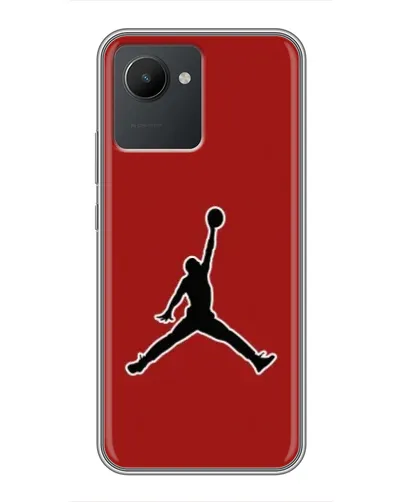 Чехол для Realme C30 с картинкой «Jordan Red Back»