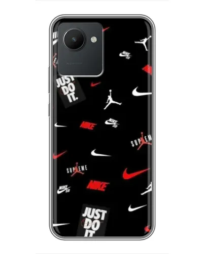 Чехол для Realme C30 с картинкой «Nike Mix Pattern»