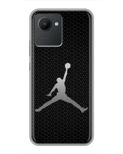 Чехол для Realme C30 с картинкой «Jordan Dark Carbon»