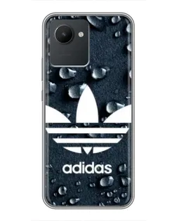 Чехол для Realme C30 с картинкой «Adidas Trefoil Blue»