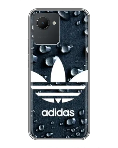 Чехол для Realme C30 с картинкой «Adidas Trefoil Blue»