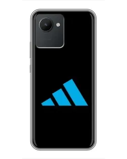 Чехол для Realme C30 с картинкой «Adidas Cyan Logo»