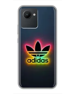 Чехол для Realme C30 с картинкой «Неоновый Adidas»