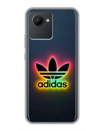 Чехол для Realme C30 с картинкой «Неоновый Adidas»