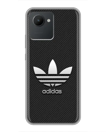 Чехол для Realme C30 с картинкой «Adidas Карбоновая текстура»