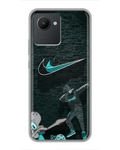 Чехол для Realme C30 с картинкой «Спортивный арт Nike»