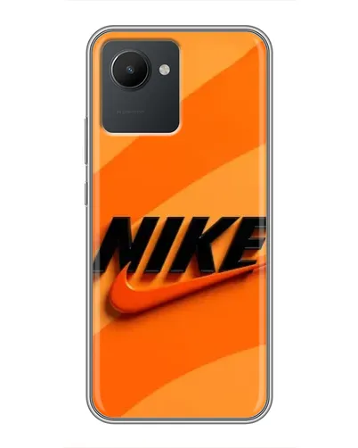 Чехол для Realme C30 с картинкой «Оранжевый драйв Nike»