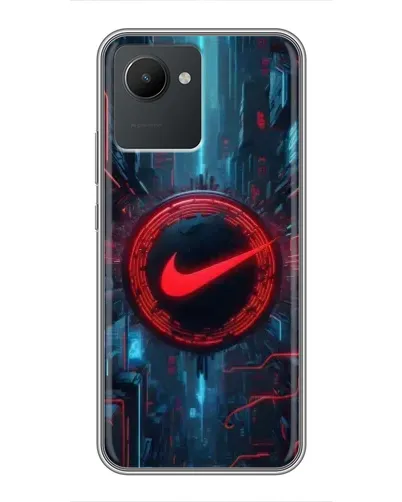 Чехол для Realme C30 с картинкой «Техногенный стиль Nike»