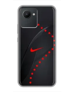 Чехол для Realme C30 с картинкой «Абстрактный дизайн Nike»