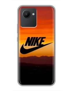 Чехол для Realme C30 с картинкой «Nike — вечерний горизонт»