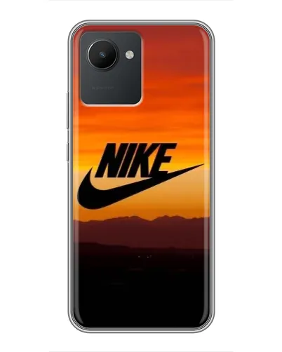 Чехол для Realme C30 с картинкой «Nike — вечерний горизонт»