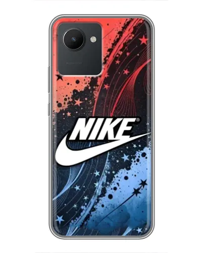 Чехол для Realme C30 с картинкой «Градиентный принт Найк»