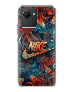 Чехол для Realme C30 с картинкой «Nike в абстракции»