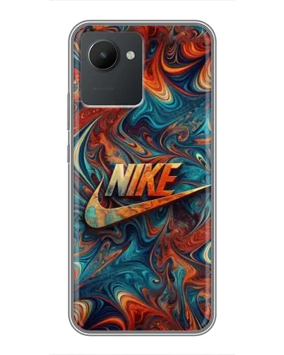 Чехол для Realme C30 с картинкой «Nike в абстракции»