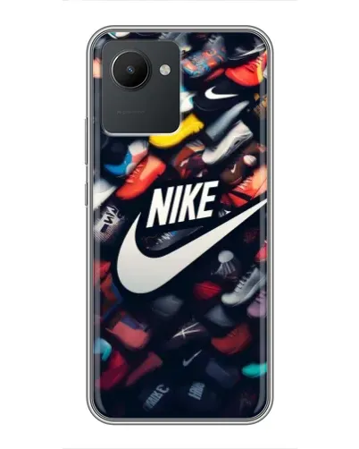 Чехол для Realme C30 с картинкой «Коллекция кроссовок Nike»