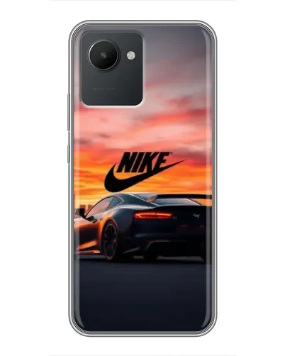Чехол для Realme C30 с картинкой «Nike и суперкар»