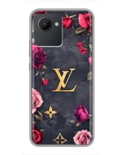 Чехол для Realme C30 с картинкой «Цветочный Louis Vuitton»