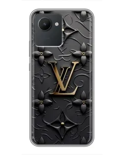 Чехол для Realme C30 с картинкой «Кожаная текстура LV»