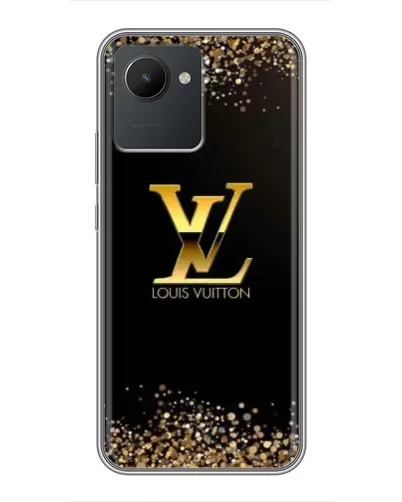 Чехол для Realme C30 с картинкой «LV — золотые искры»