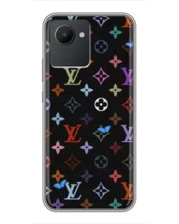 Чехол для Realme C30 с картинкой «Цветная монограмма LV»