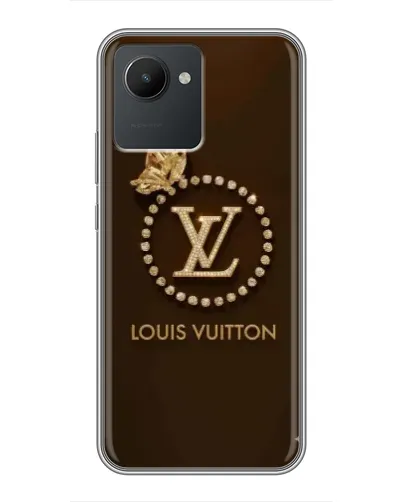 Чехол для Realme C30 с картинкой «LV — золотая печать»