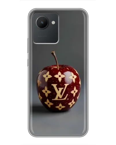 Чехол для Realme C30 с картинкой «Красное яблоко LV»