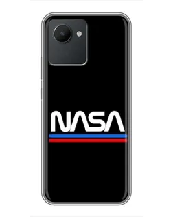 Чехол для Realme C30 с картинкой «NASA — классика Red Blue»