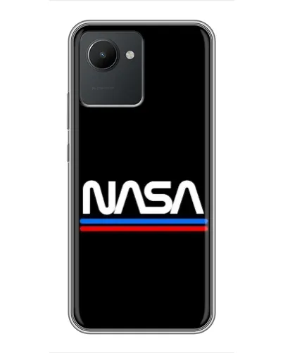 Чехол для Realme C30 с картинкой «NASA — классика Red Blue»