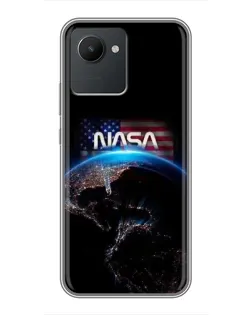 Чехол для Realme C30 с картинкой «Земля из космоса NASA»