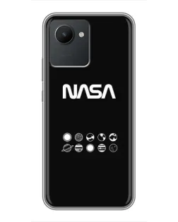 Чехол для Realme C30 с картинкой «NASA — технический принт»