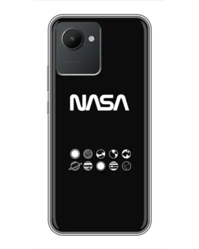 Чехол для Realme C30 с картинкой «NASA — технический принт»