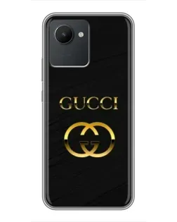 Чехол для Realme C30 с картинкой «Золотой логотип Gucci»