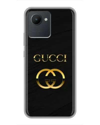 Чехол для Realme C30 с картинкой «Золотой логотип Gucci»