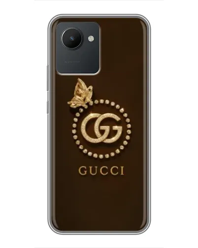 Чехол для Realme C30 с картинкой «Gucci — золотая бабочка»