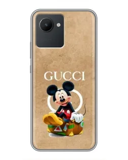 Чехол для Realme C30 с картинкой «Микки Маус Gucci — крафт»