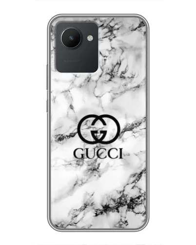 Чехол для Realme C30 с картинкой «Gucci — мраморный шик»