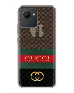 Чехол для Realme C30 с картинкой «Gucci — брендированный десерт»