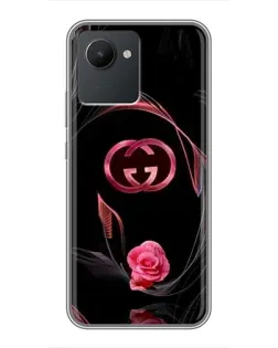 Чехол для Realme C30 с картинкой «Gucci — неоновая роза»