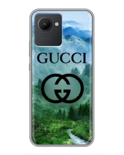 Чехол для Realme C30 с картинкой «Gucci — горный пейзаж»