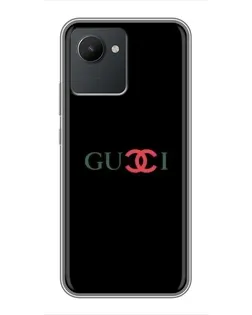 Чехол для Realme C30 с картинкой «Gucci — красный градиент»